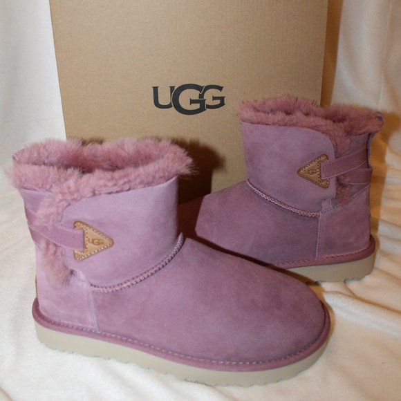 NIB UGG WOMEN'S BAILEY‎ FLEX SUEDE MINI SHEARLING LINED BOOTS - Picture 1 of 8